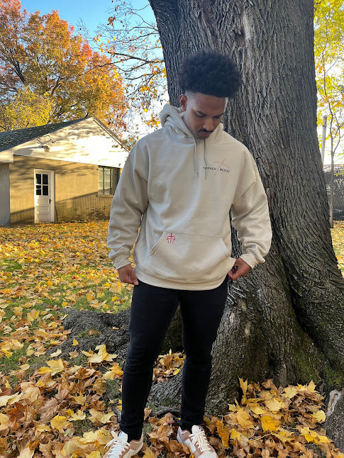 CROSS HOODIE SAND